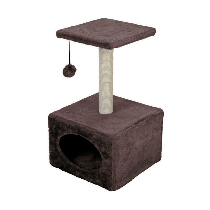 Ansamblu de joaca pentru pisici, 30x30x53 cm, Plus, Maro