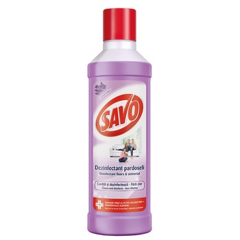 Detergent dezinfectant pentru pardoseli Savo Lavanda, 1L Detergent dezinfectant pentru pardoseli Savo Lavanda, 1L