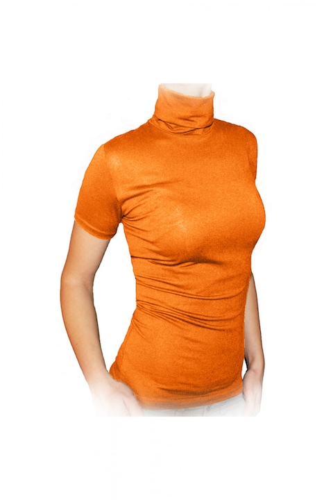 Дамска блуза Ivanel Поло, С къс ръкав, Оранжев