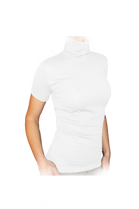 Дамска блуза Ivanel Поло, С къс ръкав, Бял