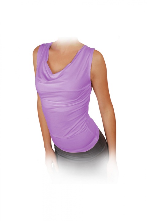 Bluza fara maneci si decolteu grecesc, Ivanel, Mov deschis