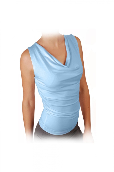 Bluza fara maneci si decolteu grecesc, Ivanel, Albastru deschis