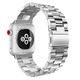 Curea metalica WatchBand™ Classic Steel, Compatibila cu Apple Watch 1/2/3/4/5/6/7/SE/Nike+ - 38/40/41 mm, Argintiu