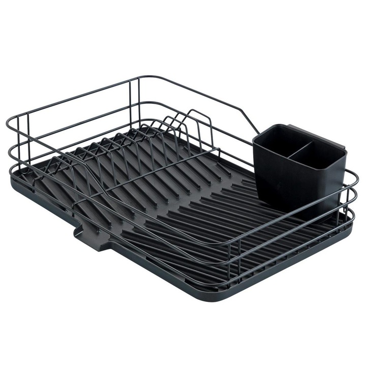 Scurgator de vase, Metal, 10x43x31 cm, Negru