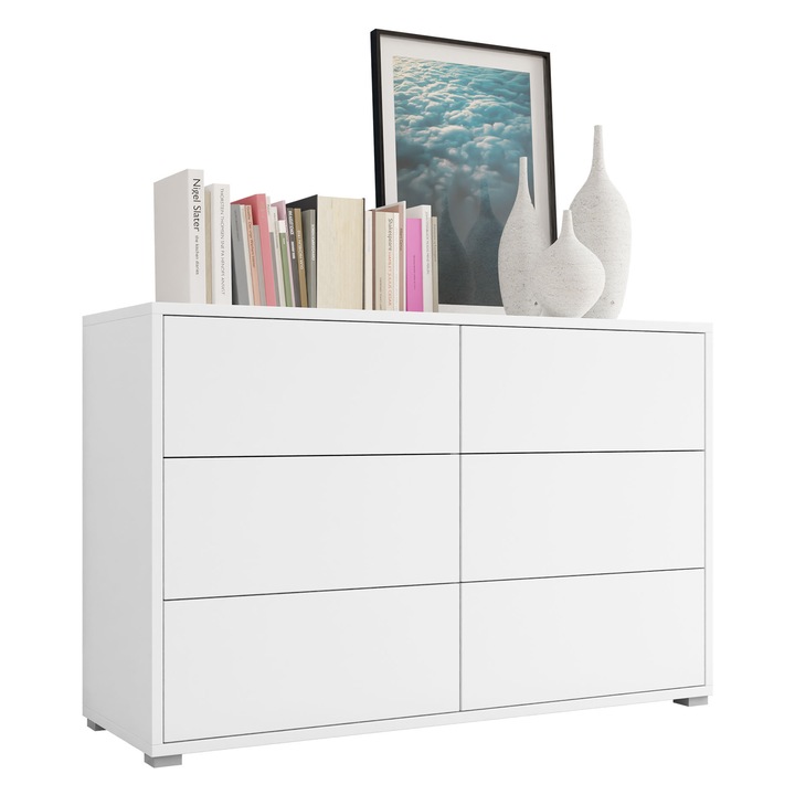 Comoda Alekto K6SZ, MIRJAN24, alb, 120x73x41 cm