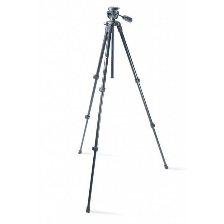 Trepied Vanguard Vesta 233AP, Aluminiu, 155cm, cap 3D, pentru DSLR si Mirorless, Negru