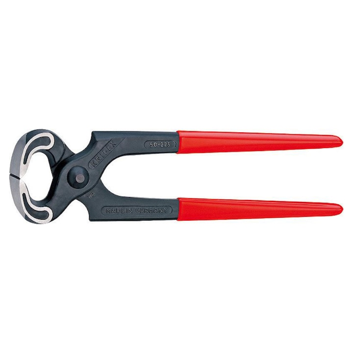 Cleste pentru cuie, Knipex, cap slefuit si manere acoperite cu plastic, 250 mm