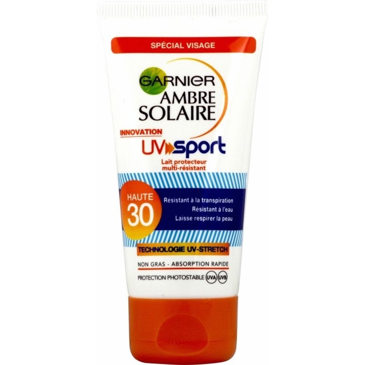 Fényvédő krém Garnier Ambre Solaire UV Sport, SPF 30, 50ml