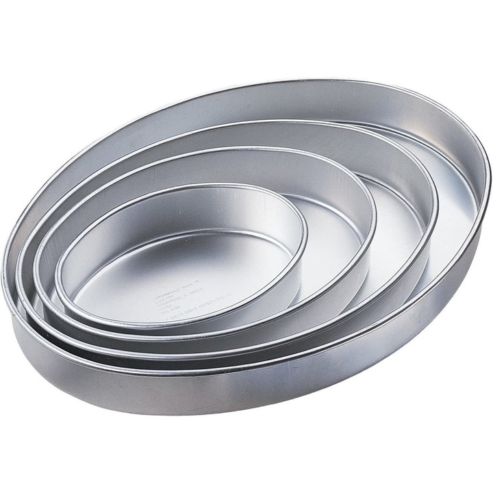 Ovális alakú alumínium tepsi szett, 4 db, Wilton