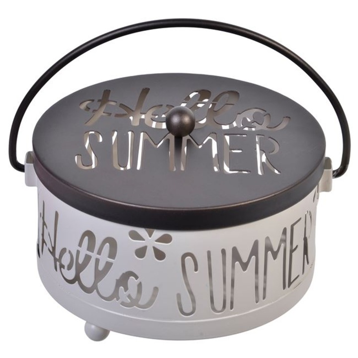 Spirális tartó szúnyogoknak és rovaroknak, fémes, speciális Hello Summer modell, Multicolor
