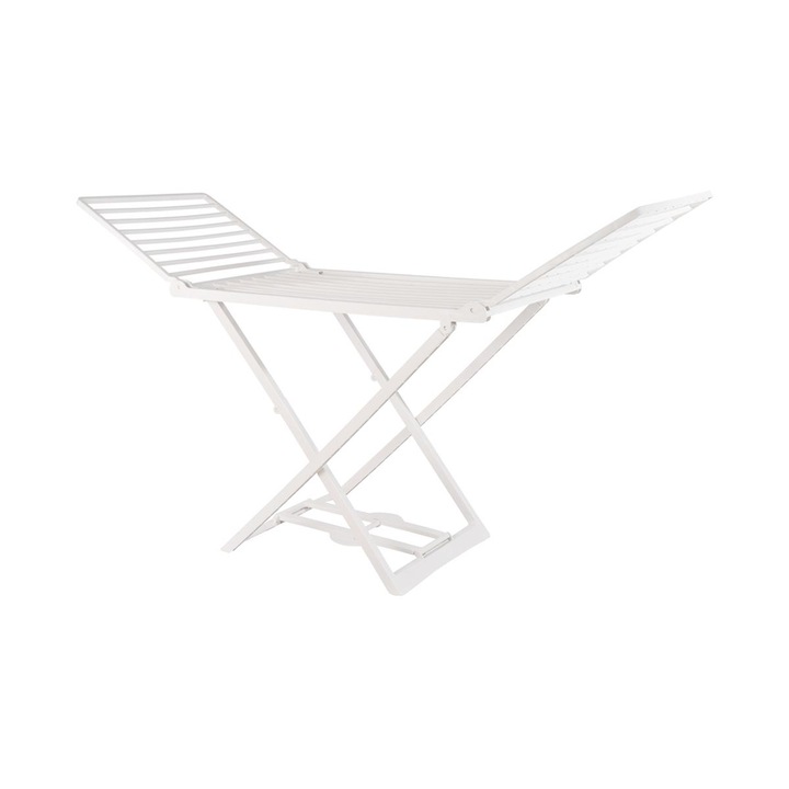 Összecsukható ruhaszárító, szabadon álló, 208 x 82 x 58 cm, műanyag, fehér