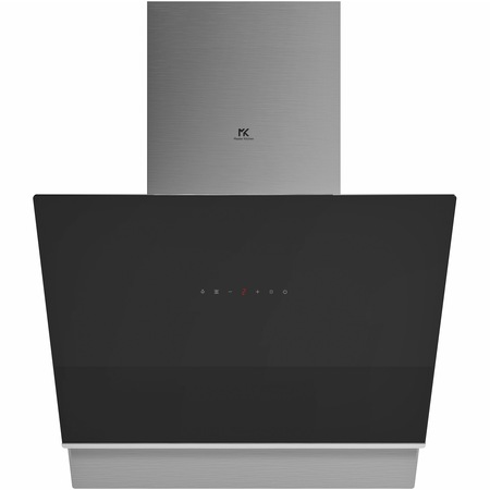 Hota incorporabila decorativa Master Kitchen MKHD V608ED-TouchBK, 800 m3/h, Clasa A, Control slide touch, 60 cm, Negru/Inox