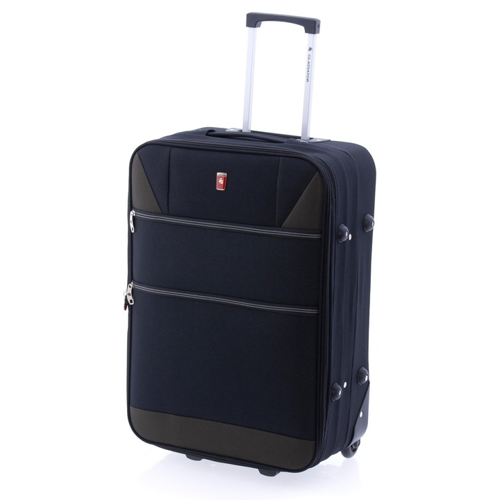 Troler Mediu, Extensibil, 2 Roti, Gladiator, Metro, MG 2111 - 61 cm, Negru