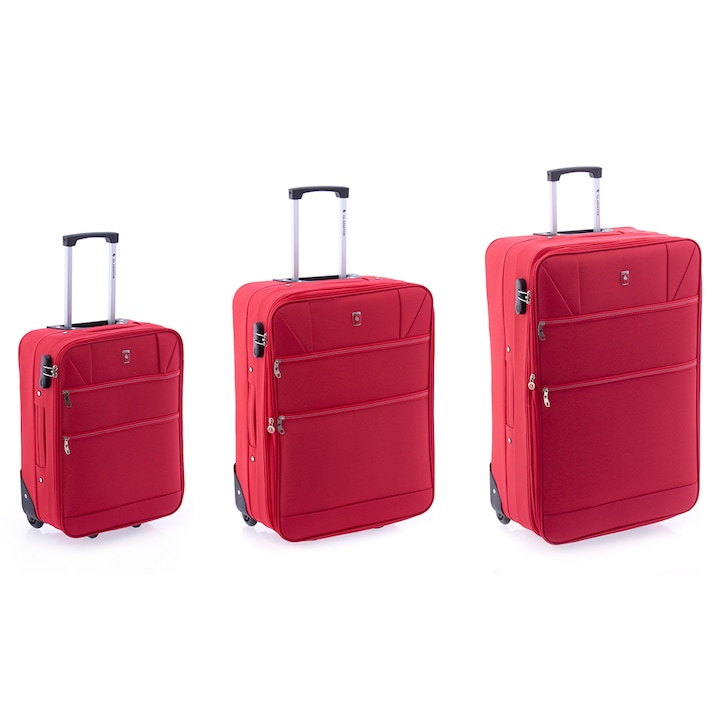 Set Trolere, 2 Roti, Gladiator, Metro, MG 21 - 3 Piese, Rosu