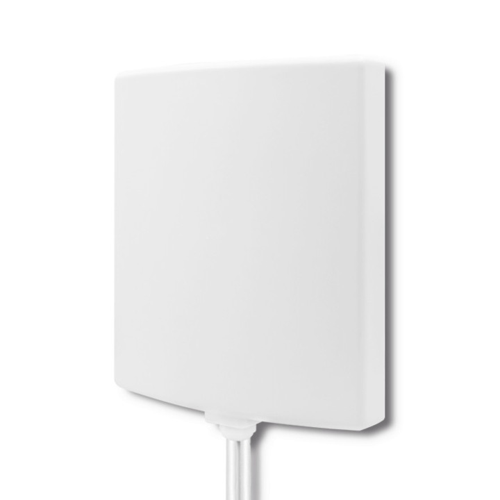 5G Lte antenna szerelőkészlettel, Qoltec, 57022, erősítés: 14 Dbi, működési frekvencia: 600-2700 Mhz / 3300-3800 Mhz, impedancia: 50 Ω, védelmi osztály: IP 65, méretek: 210 x 80 x 280 mm, fehér