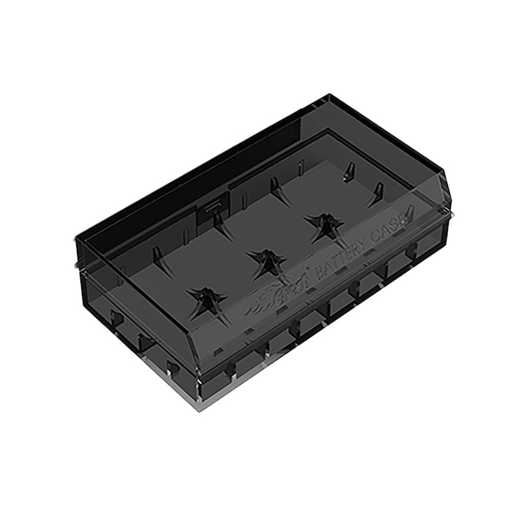 Cutiuta depozitare baterii 2 x 18650, plastic, culoare neagra