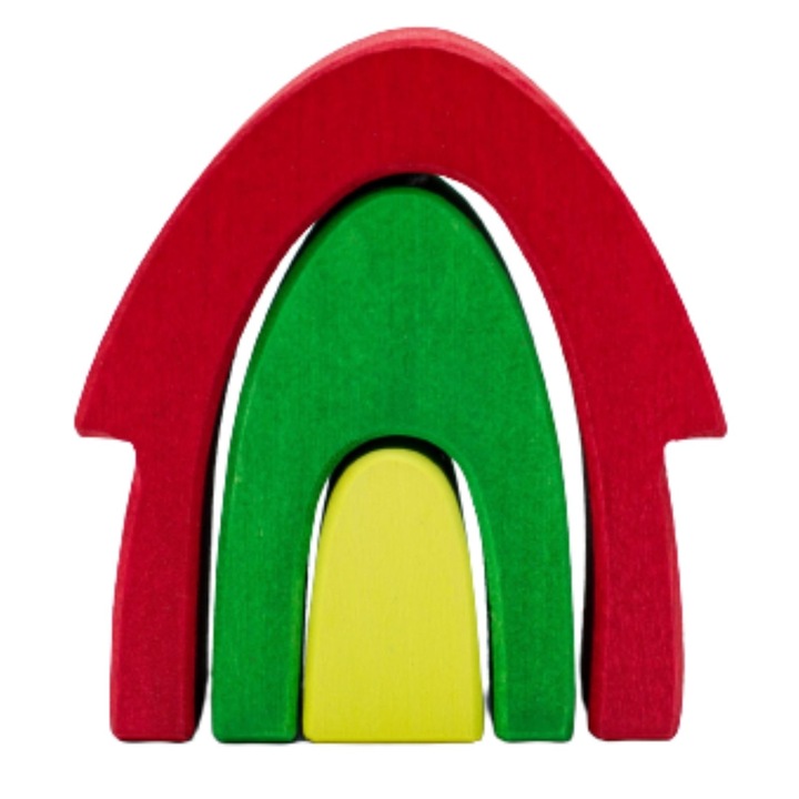 Конструктор, ръчна изработка, Storybook house, Marc Toys, червен