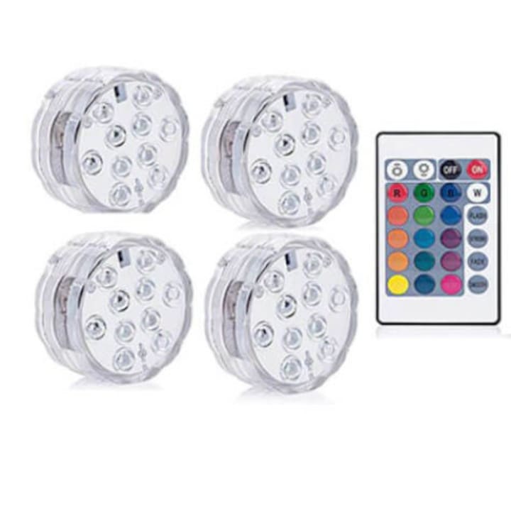 Vízálló LED lámpa készlet Glowsubs, 4 darabos készlet, Smania, Méretek 7 × 2,8 cm