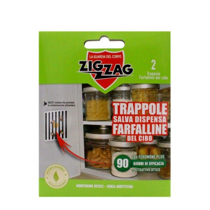 Set 2 Capcane Antimolii adezive pentru camara, Zig Zag