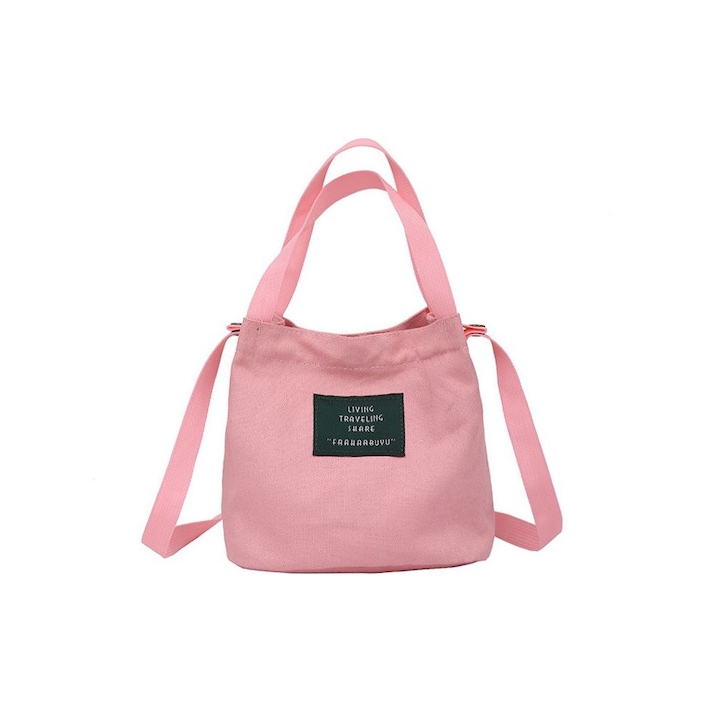 Чанта за рамо, месинджър модел, розов