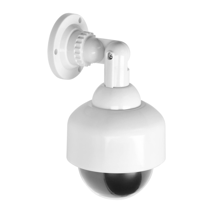 ORNO OR-AK-1212 фалшива камера за видеонаблюдение, мигащ LED, 2 x AA, бял