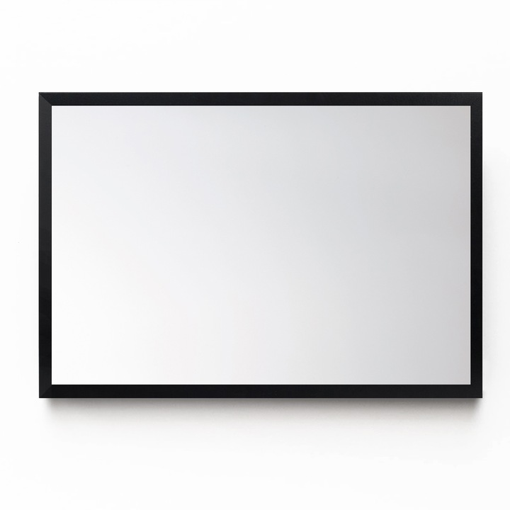 Правоъгълно огледало Tulup, С черна рама, 70 см x 50 см