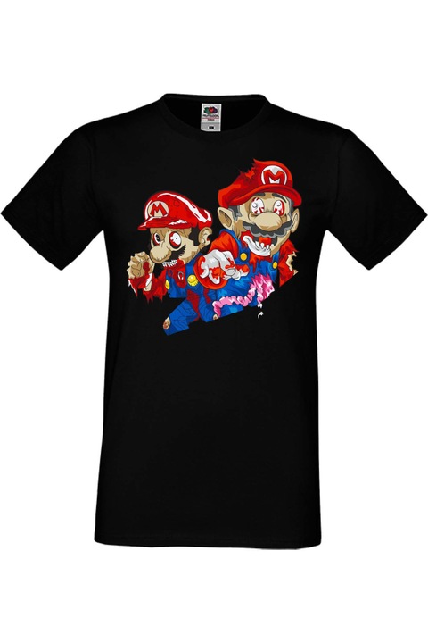 Férfi póló Super Mario Nintendo Games Mario Zombie 2, Fekete