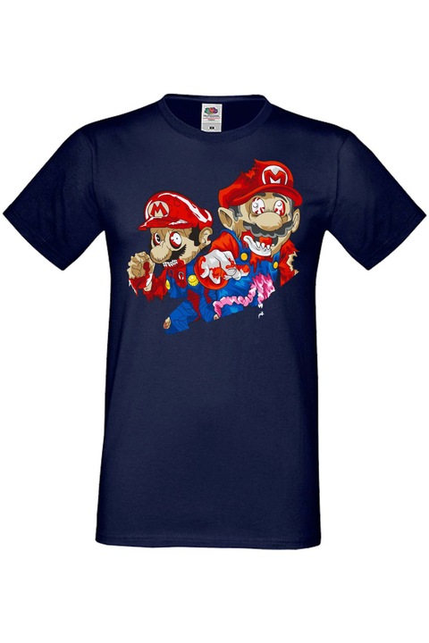 Мъжка Тениска Super Mario Tralala Mario Zombie 2, Тъмносин, XL