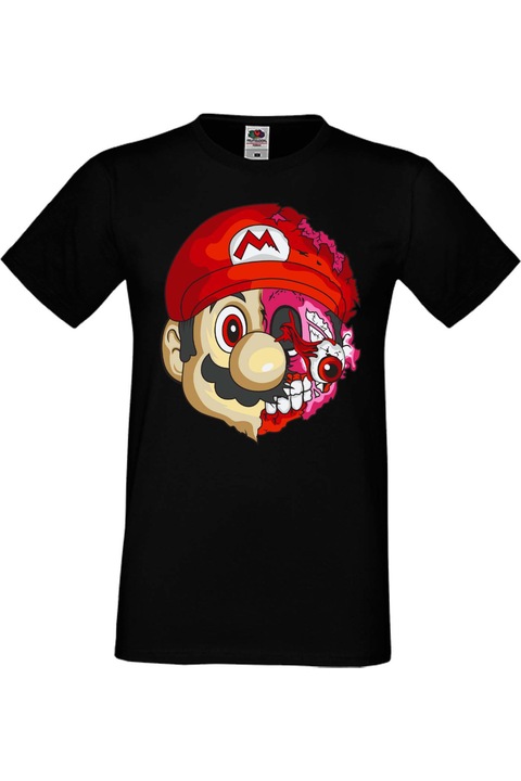 Férfi póló Super Mario Nintendo Games Mario Zombie 5, Fekete