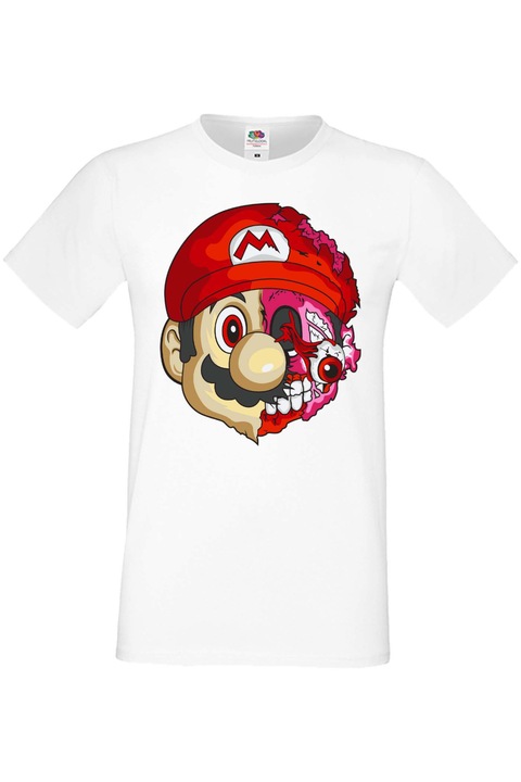 Férfi póló Super Mario Nintendo Games Mario Zombie 5, Fehér