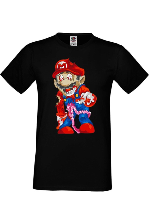 Férfi póló Super Mario Nintendo Games Mario Zombie 6, Fekete