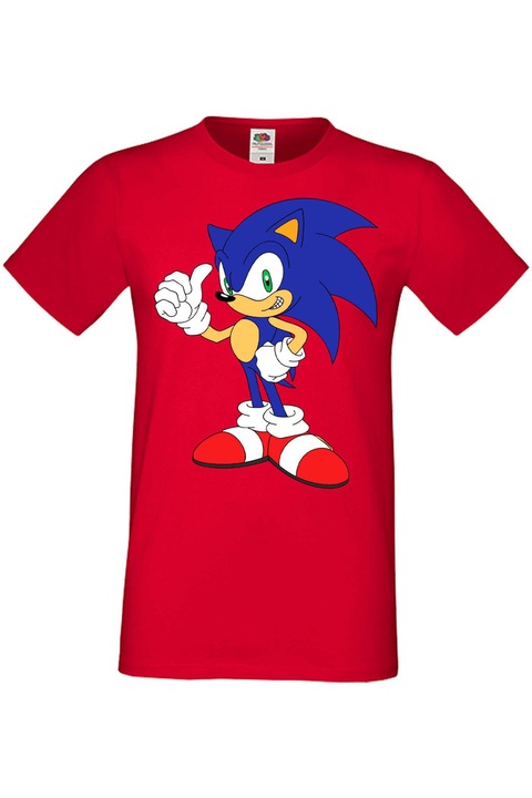 Мъжка Тениска SEGA Sonic Tales Knuckles Tralala Sonic 005, Червен, L