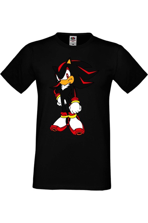 Férfi póló SEGA Sonic Tales Knuckles Sonic Shadow 002, Fekete