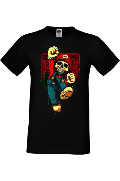Férfi póló Super Mario Nintendo Games Mario Zombie 1, Fekete