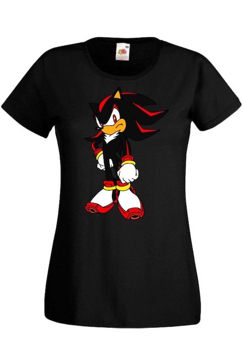 Női póló SEGA Sonic Tales Knuckles Tralala Sonic Shadow 002, Fekete, XS