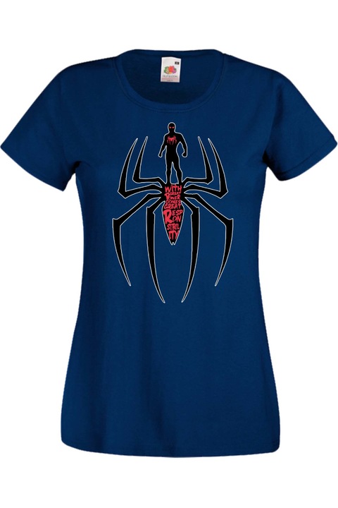 Női póló Spider-man Avengers Bosszúállók Spiderman 006, Tengerészkék