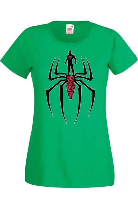 Női póló Spider-man Avengers Bosszúállók Spiderman 006, Zöld