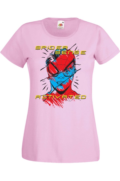 Női póló Spider-man Avengers Bosszúállók Spiderman Spider Sense Activated, Rózsaszín