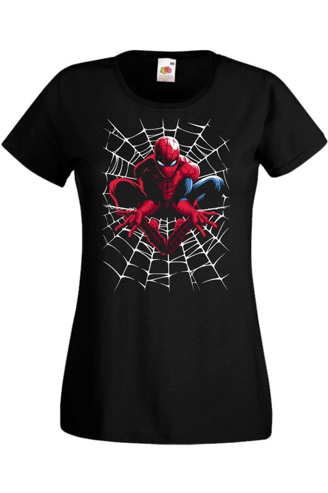Női póló Spider-man Avengers Bosszúállók Spiderman 011, Fekete