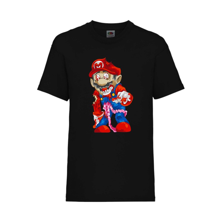 Tricou copii Super Mario Tralala Mario Zombie 6, Negru, 12-13 ani (152-164)