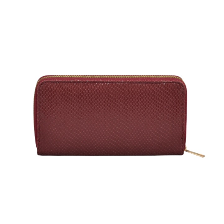 Portofel dama, 20/11/2 cm, Piele ecologica, Bordeaux
