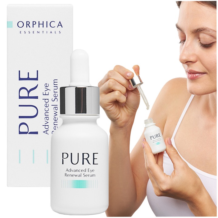 Regeneráló Szemkörnyékápoló Szérum, Orphica Pure, Kollagénnel és Csiganyálka-kivonattal, Intenzíven Hidratál, Sima Felületűvé Teszi A Bőrt, Ránctalanító Hatás, 15 ml