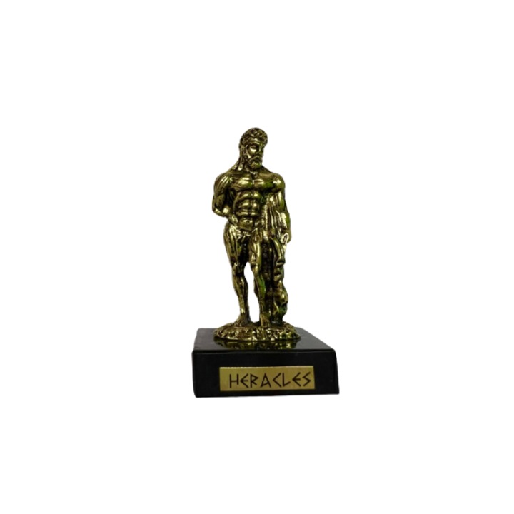 Статуетка Ahelos, Херкулес, Метална, Златиста, 9 см