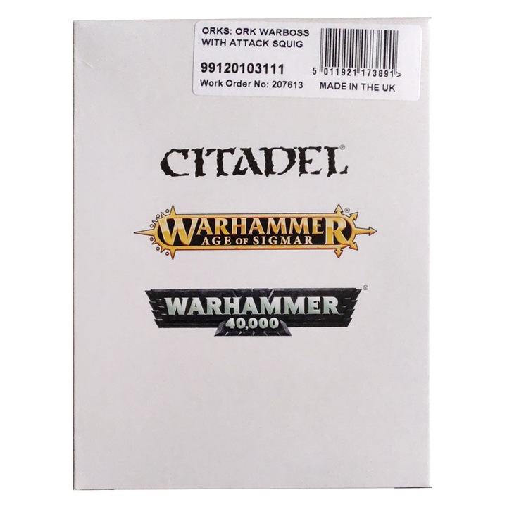 1 Ork Warboss miniatűr támadási squig-el, Games Workshop, műanyag, Warhammer 40000