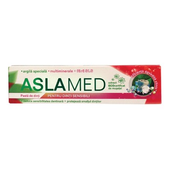 Pasta de dinti pentru dinti sensibili - ASLAMED 75 ml, Farmec Pasta de dinti pentru dinti sensibili - ASLAMED 75 ml, Farmec