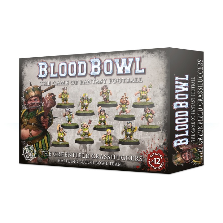 Комплект 12 миниатюри Team Greenfield Grasshuggers Halfling, Games Workshop, Plastic, Blood Bowl