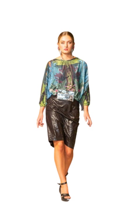 Bluza Kawala Surma, Viscoza / Bumbac, Multicolor, Marime universala