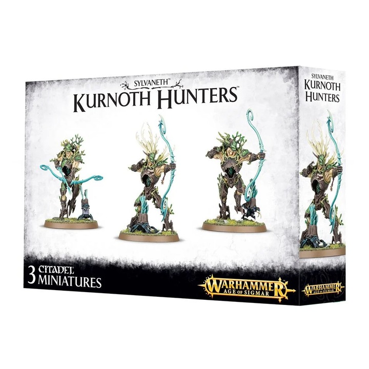 3 Miniaturi Kurnoth Hunters Sylvaneth, Games Workshop, Plastic, Warhammer Age of Sigmar