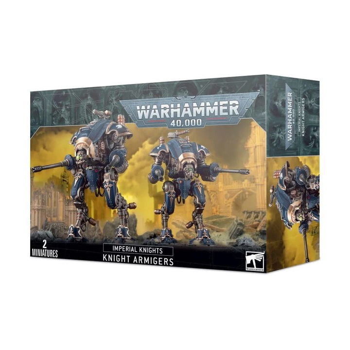 2 миниатюри Knight Armigers Imperial Knights, Warhammer 40000, Games Workshop, пластмаса