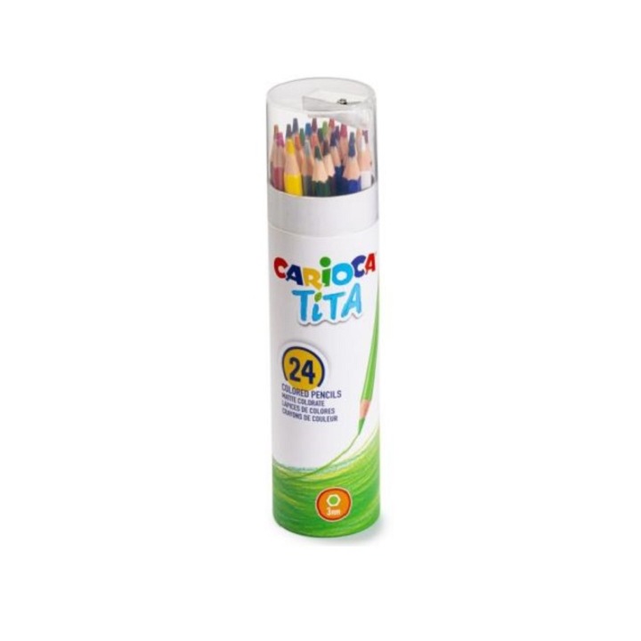 Carioca 1433413 Tita 24db-os színes ceruza szett henger tokban - Carioca